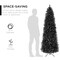 Best Choice Products Black Artificial Holiday Christmas Pencil Tree w/ Metal Base